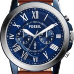 Fossil Grant Men's Watch with Chronograph or Automatic Display and Genuine Leather or Stainless Steel Band